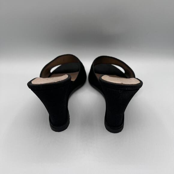 Chanel CC Logo Black Wedges Size 6.5/7 - Picture 5 of 7